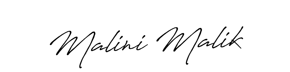 The best way (Antro_Vectra_Bolder) to make a short signature is to pick only two or three words in your name. The name Malini Malik include a total of six letters. For converting this name. Malini Malik signature style 7 images and pictures png