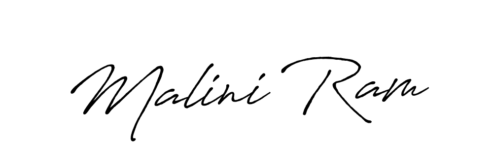 You should practise on your own different ways (Antro_Vectra_Bolder) to write your name (Malini Ram) in signature. don't let someone else do it for you. Malini Ram signature style 7 images and pictures png