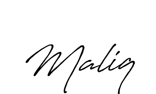 Design your own signature with our free online signature maker. With this signature software, you can create a handwritten (Antro_Vectra_Bolder) signature for name Maliq. Maliq signature style 7 images and pictures png