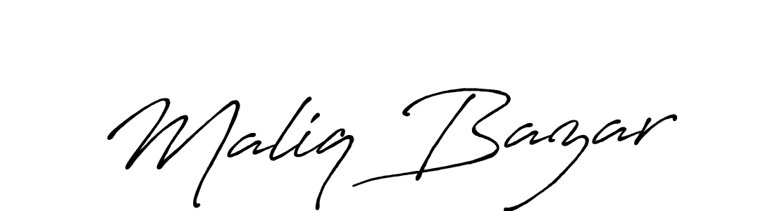 Use a signature maker to create a handwritten signature online. With this signature software, you can design (Antro_Vectra_Bolder) your own signature for name Maliq Bazar. Maliq Bazar signature style 7 images and pictures png