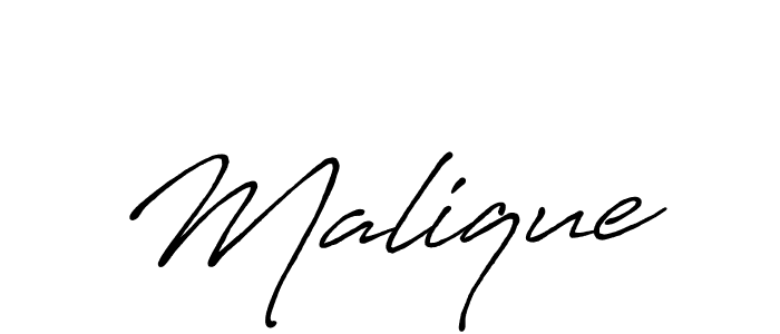 Make a beautiful signature design for name Malique. With this signature (Antro_Vectra_Bolder) style, you can create a handwritten signature for free. Malique signature style 7 images and pictures png