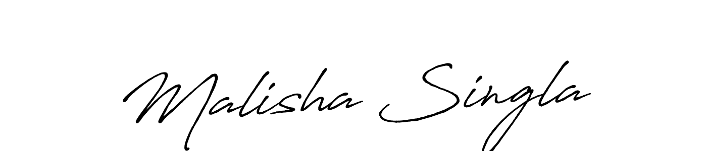 Also we have Malisha Singla name is the best signature style. Create professional handwritten signature collection using Antro_Vectra_Bolder autograph style. Malisha Singla signature style 7 images and pictures png