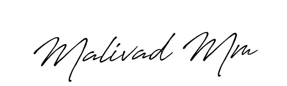 It looks lik you need a new signature style for name Malivad Mm. Design unique handwritten (Antro_Vectra_Bolder) signature with our free signature maker in just a few clicks. Malivad Mm signature style 7 images and pictures png