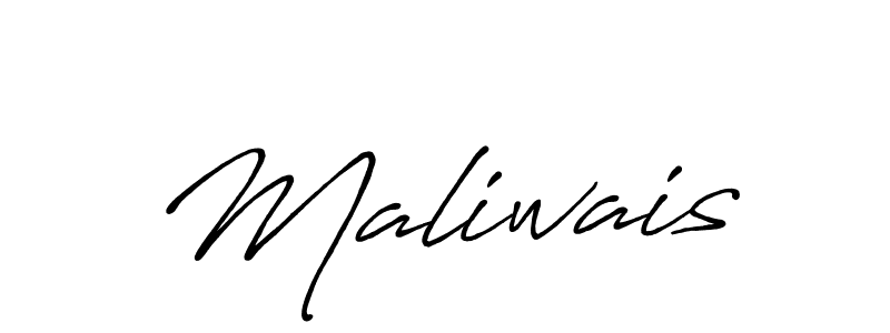 Use a signature maker to create a handwritten signature online. With this signature software, you can design (Antro_Vectra_Bolder) your own signature for name Maliwais. Maliwais signature style 7 images and pictures png