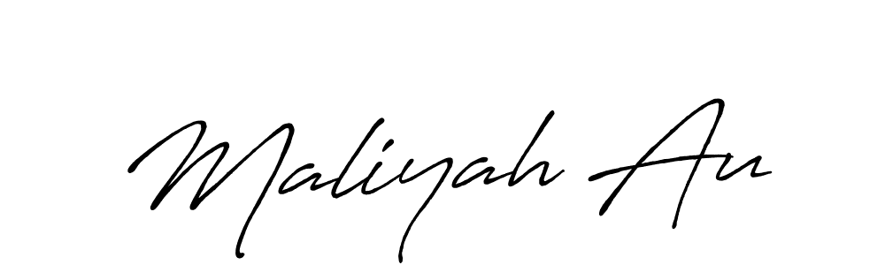 Also we have Maliyah Au name is the best signature style. Create professional handwritten signature collection using Antro_Vectra_Bolder autograph style. Maliyah Au signature style 7 images and pictures png