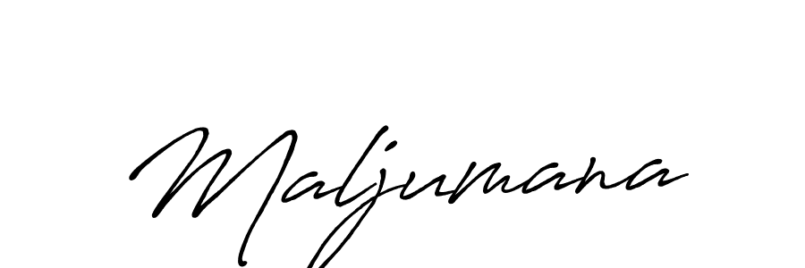 Use a signature maker to create a handwritten signature online. With this signature software, you can design (Antro_Vectra_Bolder) your own signature for name Maljumana. Maljumana signature style 7 images and pictures png