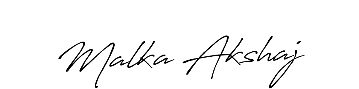 The best way (Antro_Vectra_Bolder) to make a short signature is to pick only two or three words in your name. The name Malka Akshaj include a total of six letters. For converting this name. Malka Akshaj signature style 7 images and pictures png