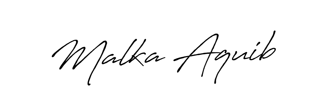 Design your own signature with our free online signature maker. With this signature software, you can create a handwritten (Antro_Vectra_Bolder) signature for name Malka Aquib. Malka Aquib signature style 7 images and pictures png