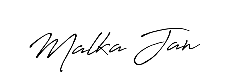 Use a signature maker to create a handwritten signature online. With this signature software, you can design (Antro_Vectra_Bolder) your own signature for name Malka Jan. Malka Jan signature style 7 images and pictures png