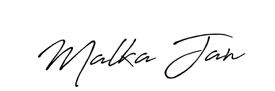 Use a signature maker to create a handwritten signature online. With this signature software, you can design (Antro_Vectra_Bolder) your own signature for name Malka Jan. Malka Jan signature style 7 images and pictures png