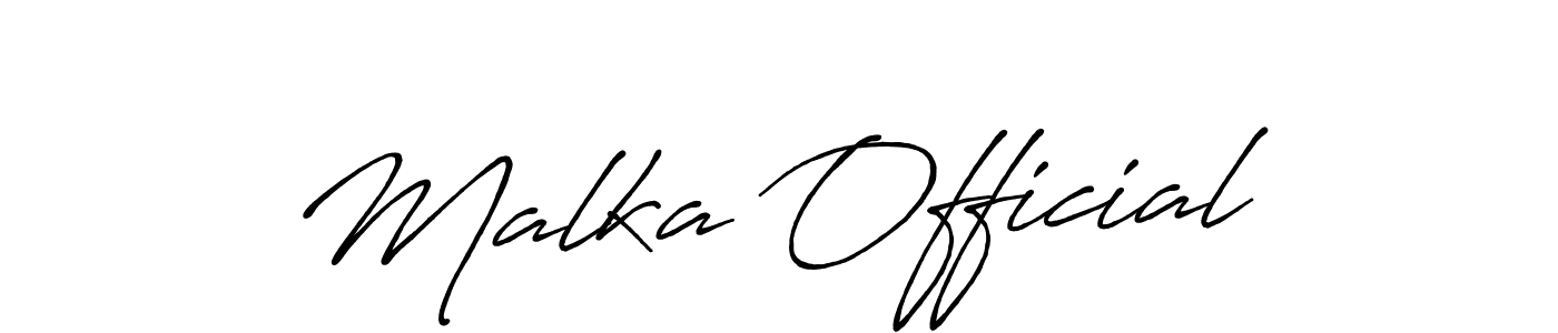 The best way (Antro_Vectra_Bolder) to make a short signature is to pick only two or three words in your name. The name Malka Official include a total of six letters. For converting this name. Malka Official signature style 7 images and pictures png