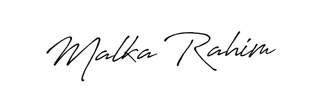 Use a signature maker to create a handwritten signature online. With this signature software, you can design (Antro_Vectra_Bolder) your own signature for name Malka Rahim. Malka Rahim signature style 7 images and pictures png