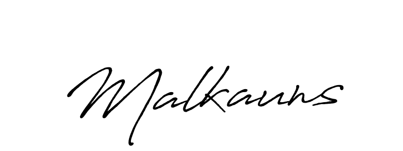 Also we have Malkauns name is the best signature style. Create professional handwritten signature collection using Antro_Vectra_Bolder autograph style. Malkauns signature style 7 images and pictures png
