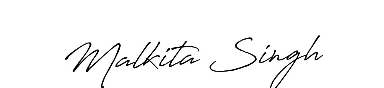 Antro_Vectra_Bolder is a professional signature style that is perfect for those who want to add a touch of class to their signature. It is also a great choice for those who want to make their signature more unique. Get Malkita Singh name to fancy signature for free. Malkita Singh signature style 7 images and pictures png