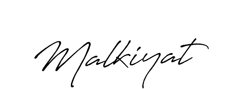 Make a beautiful signature design for name Malkiyat. With this signature (Antro_Vectra_Bolder) style, you can create a handwritten signature for free. Malkiyat signature style 7 images and pictures png