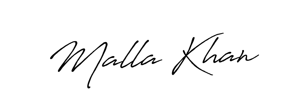 Create a beautiful signature design for name Malla Khan. With this signature (Antro_Vectra_Bolder) fonts, you can make a handwritten signature for free. Malla Khan signature style 7 images and pictures png