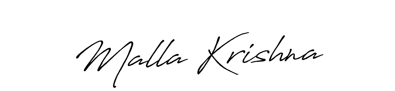 How to make Malla Krishna name signature. Use Antro_Vectra_Bolder style for creating short signs online. This is the latest handwritten sign. Malla Krishna signature style 7 images and pictures png