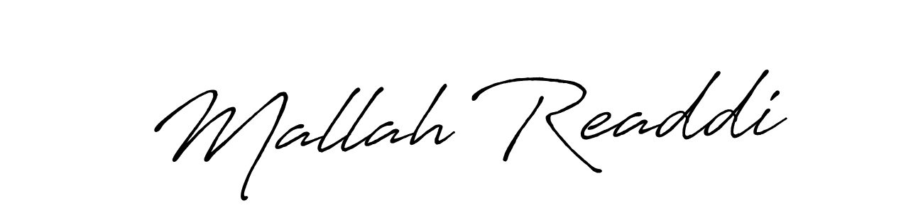 Make a beautiful signature design for name Mallah Readdi. With this signature (Antro_Vectra_Bolder) style, you can create a handwritten signature for free. Mallah Readdi signature style 7 images and pictures png
