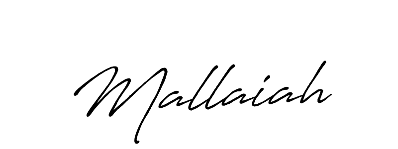 Use a signature maker to create a handwritten signature online. With this signature software, you can design (Antro_Vectra_Bolder) your own signature for name Mallaiah. Mallaiah signature style 7 images and pictures png