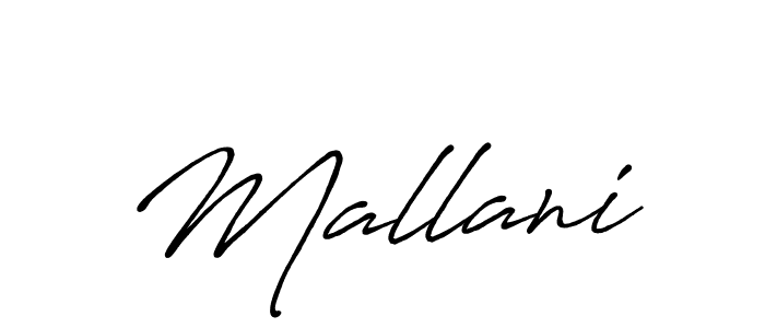 How to make Mallani name signature. Use Antro_Vectra_Bolder style for creating short signs online. This is the latest handwritten sign. Mallani signature style 7 images and pictures png