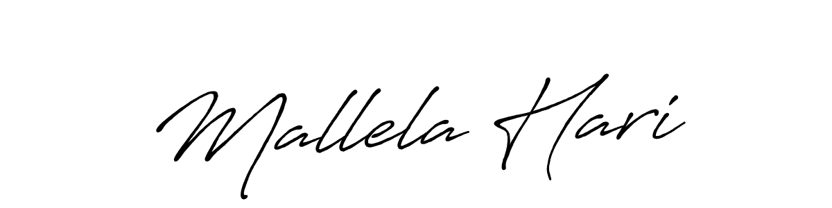 Make a beautiful signature design for name Mallela Hari. With this signature (Antro_Vectra_Bolder) style, you can create a handwritten signature for free. Mallela Hari signature style 7 images and pictures png