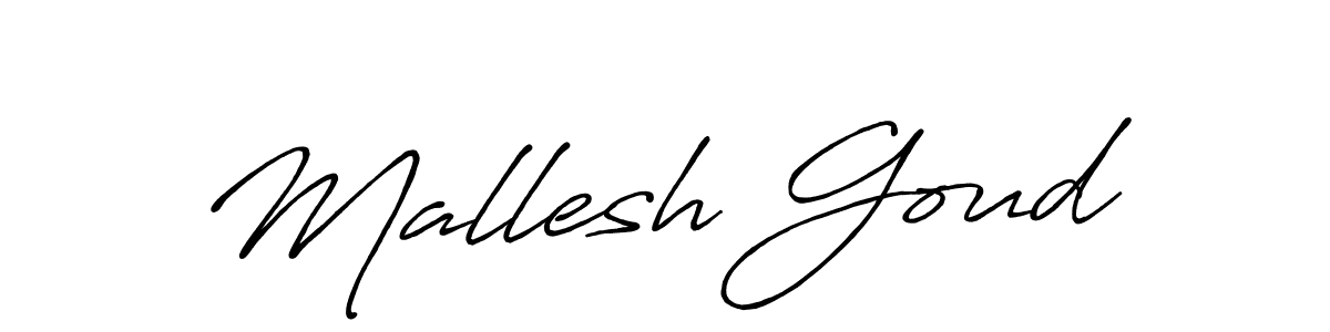 Make a beautiful signature design for name Mallesh Goud. With this signature (Antro_Vectra_Bolder) style, you can create a handwritten signature for free. Mallesh Goud signature style 7 images and pictures png