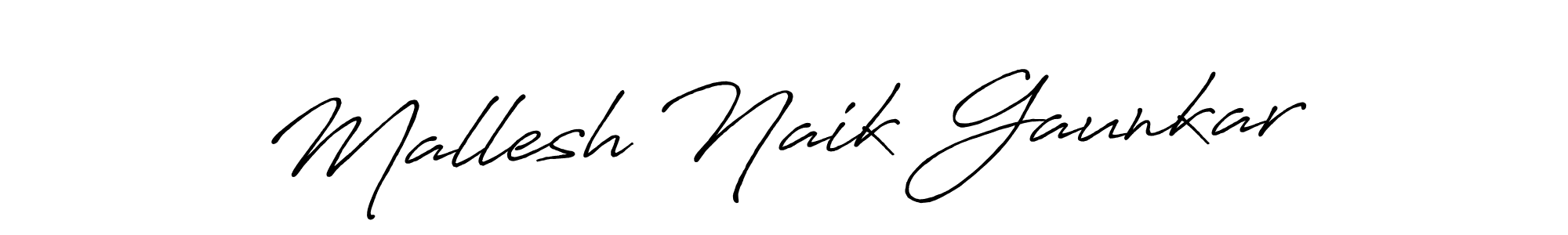 Create a beautiful signature design for name Mallesh Naik Gaunkar. With this signature (Antro_Vectra_Bolder) fonts, you can make a handwritten signature for free. Mallesh Naik Gaunkar signature style 7 images and pictures png