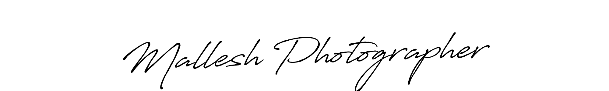 Create a beautiful signature design for name Mallesh Photographer. With this signature (Antro_Vectra_Bolder) fonts, you can make a handwritten signature for free. Mallesh Photographer signature style 7 images and pictures png