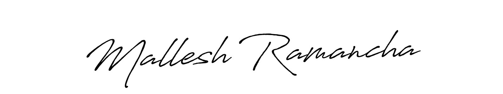 Similarly Antro_Vectra_Bolder is the best handwritten signature design. Signature creator online .You can use it as an online autograph creator for name Mallesh Ramancha. Mallesh Ramancha signature style 7 images and pictures png