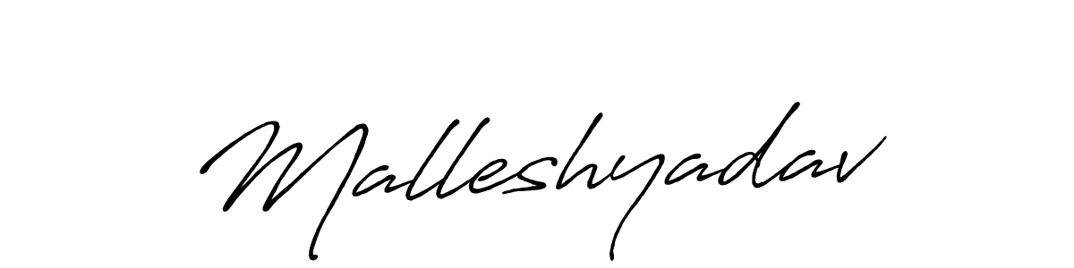 Make a beautiful signature design for name Malleshyadav. With this signature (Antro_Vectra_Bolder) style, you can create a handwritten signature for free. Malleshyadav signature style 7 images and pictures png