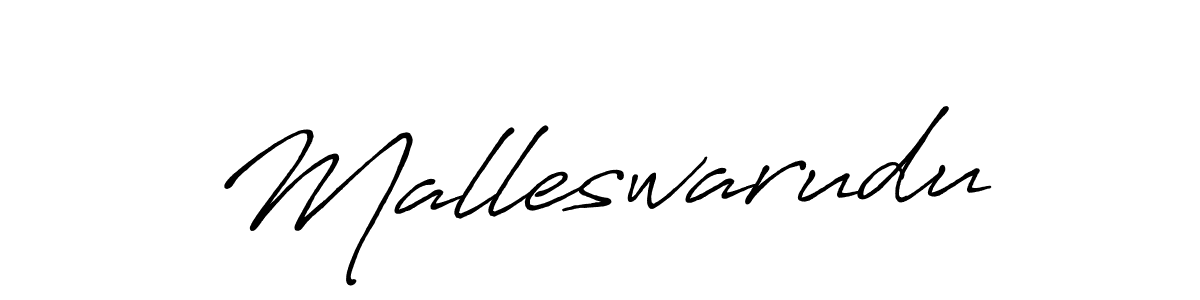 Design your own signature with our free online signature maker. With this signature software, you can create a handwritten (Antro_Vectra_Bolder) signature for name Malleswarudu. Malleswarudu signature style 7 images and pictures png