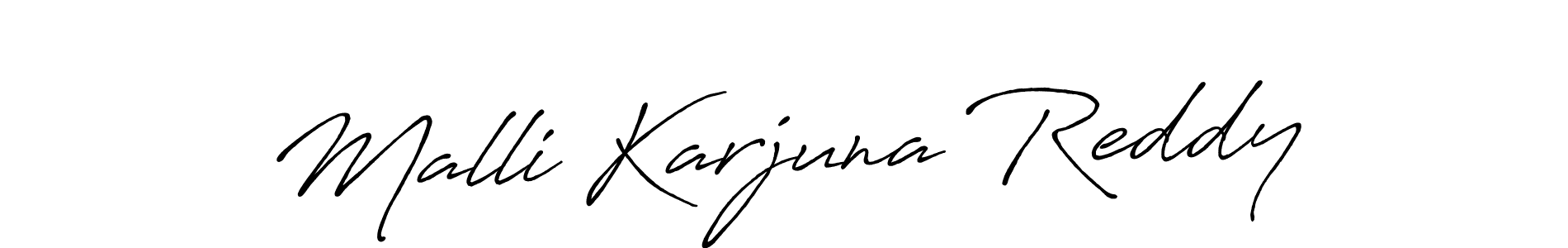 Use a signature maker to create a handwritten signature online. With this signature software, you can design (Antro_Vectra_Bolder) your own signature for name Malli Karjuna Reddy. Malli Karjuna Reddy signature style 7 images and pictures png