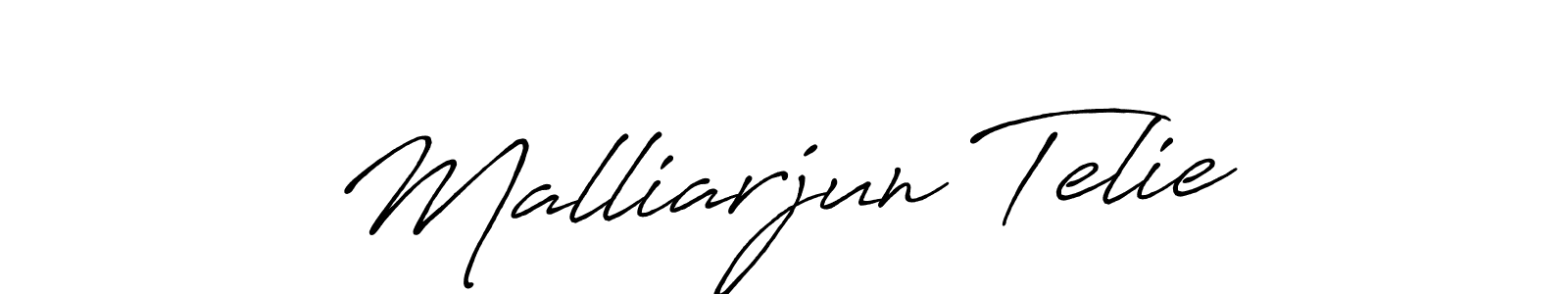 Make a beautiful signature design for name Malliarjun Telie. With this signature (Antro_Vectra_Bolder) style, you can create a handwritten signature for free. Malliarjun Telie signature style 7 images and pictures png