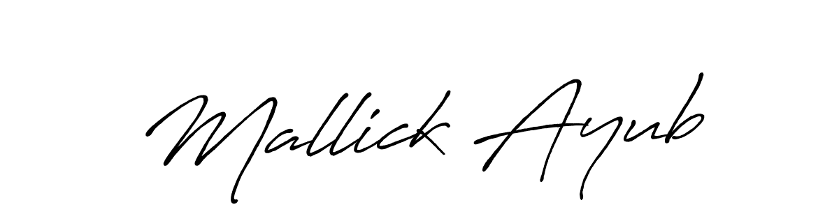 Make a beautiful signature design for name Mallick Ayub. Use this online signature maker to create a handwritten signature for free. Mallick Ayub signature style 7 images and pictures png