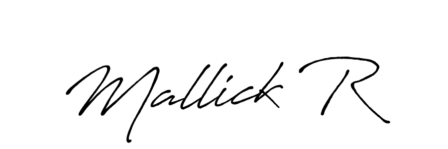 How to make Mallick R signature? Antro_Vectra_Bolder is a professional autograph style. Create handwritten signature for Mallick R name. Mallick R signature style 7 images and pictures png