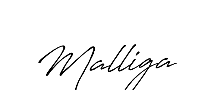 How to make Malliga name signature. Use Antro_Vectra_Bolder style for creating short signs online. This is the latest handwritten sign. Malliga signature style 7 images and pictures png