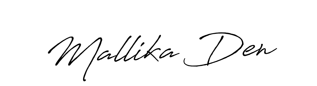 Also You can easily find your signature by using the search form. We will create Mallika Den name handwritten signature images for you free of cost using Antro_Vectra_Bolder sign style. Mallika Den signature style 7 images and pictures png
