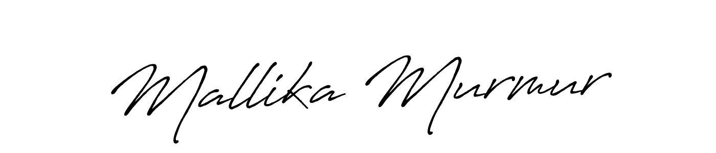 Make a beautiful signature design for name Mallika Murmur. With this signature (Antro_Vectra_Bolder) style, you can create a handwritten signature for free. Mallika Murmur signature style 7 images and pictures png