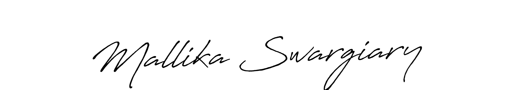 Use a signature maker to create a handwritten signature online. With this signature software, you can design (Antro_Vectra_Bolder) your own signature for name Mallika Swargiary. Mallika Swargiary signature style 7 images and pictures png