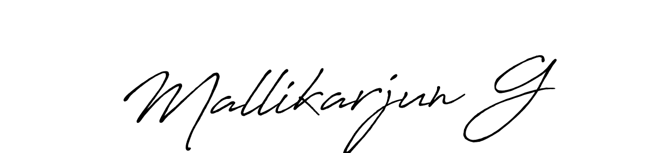 Create a beautiful signature design for name Mallikarjun G. With this signature (Antro_Vectra_Bolder) fonts, you can make a handwritten signature for free. Mallikarjun G signature style 7 images and pictures png