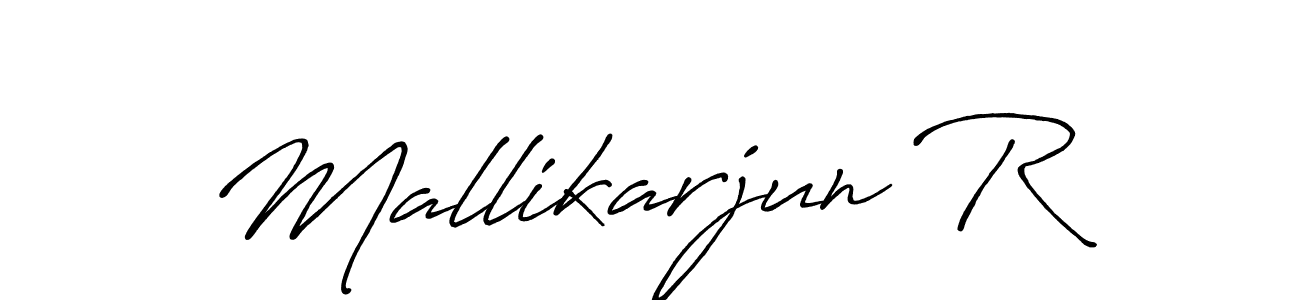 Create a beautiful signature design for name Mallikarjun R. With this signature (Antro_Vectra_Bolder) fonts, you can make a handwritten signature for free. Mallikarjun R signature style 7 images and pictures png