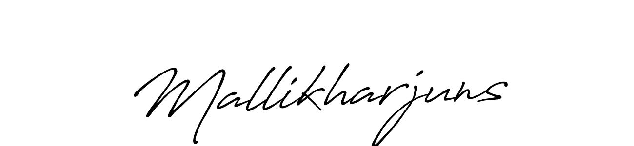 Use a signature maker to create a handwritten signature online. With this signature software, you can design (Antro_Vectra_Bolder) your own signature for name Mallikharjuns. Mallikharjuns signature style 7 images and pictures png