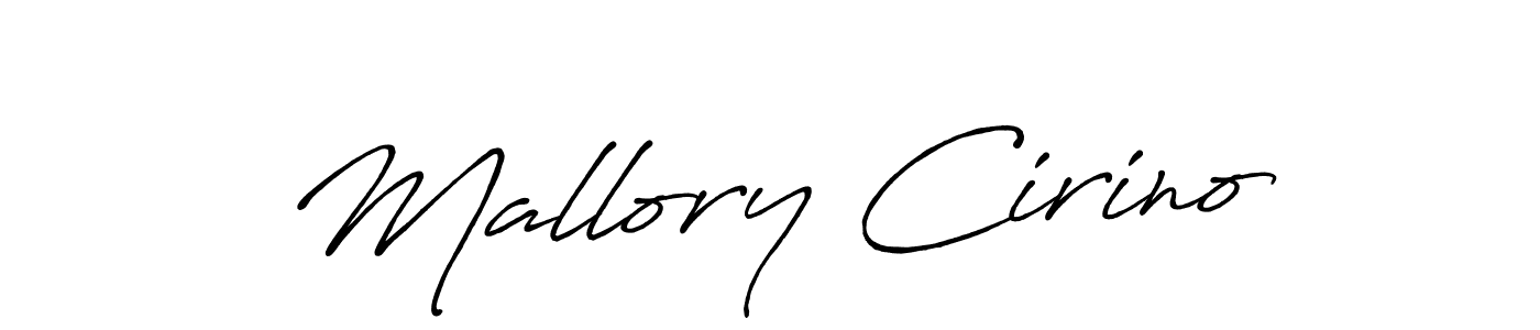 Antro_Vectra_Bolder is a professional signature style that is perfect for those who want to add a touch of class to their signature. It is also a great choice for those who want to make their signature more unique. Get Mallory Cirino name to fancy signature for free. Mallory Cirino signature style 7 images and pictures png