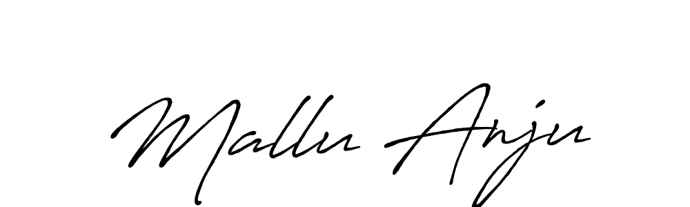Mallu Anju stylish signature style. Best Handwritten Sign (Antro_Vectra_Bolder) for my name. Handwritten Signature Collection Ideas for my name Mallu Anju. Mallu Anju signature style 7 images and pictures png