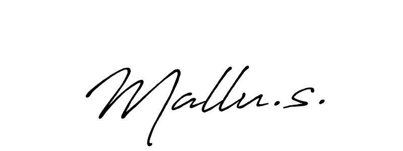How to make Mallu.s. signature? Antro_Vectra_Bolder is a professional autograph style. Create handwritten signature for Mallu.s. name. Mallu.s. signature style 7 images and pictures png
