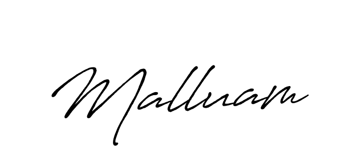 Create a beautiful signature design for name Malluam. With this signature (Antro_Vectra_Bolder) fonts, you can make a handwritten signature for free. Malluam signature style 7 images and pictures png