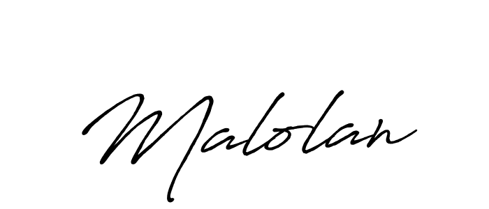 Create a beautiful signature design for name Malolan. With this signature (Antro_Vectra_Bolder) fonts, you can make a handwritten signature for free. Malolan signature style 7 images and pictures png