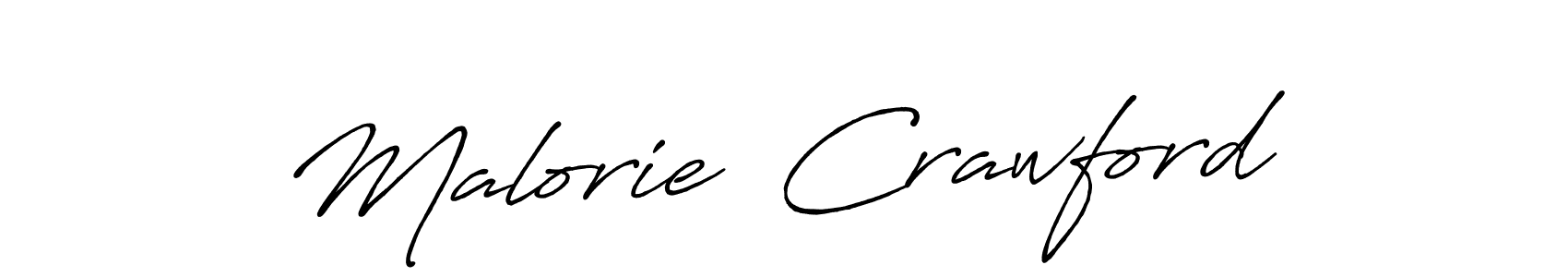 How to make Malorie  Crawford name signature. Use Antro_Vectra_Bolder style for creating short signs online. This is the latest handwritten sign. Malorie  Crawford signature style 7 images and pictures png