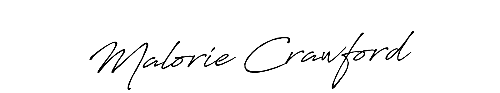 Design your own signature with our free online signature maker. With this signature software, you can create a handwritten (Antro_Vectra_Bolder) signature for name Malorie Crawford. Malorie Crawford signature style 7 images and pictures png