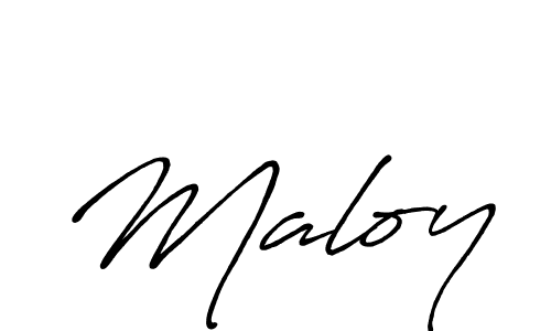 Maloy stylish signature style. Best Handwritten Sign (Antro_Vectra_Bolder) for my name. Handwritten Signature Collection Ideas for my name Maloy. Maloy signature style 7 images and pictures png